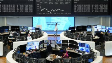 Wall Street ends streak of weekly gains, yields rise as investors digest data