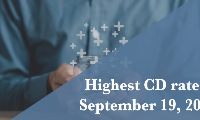 CD rates Sept. 19, 2025