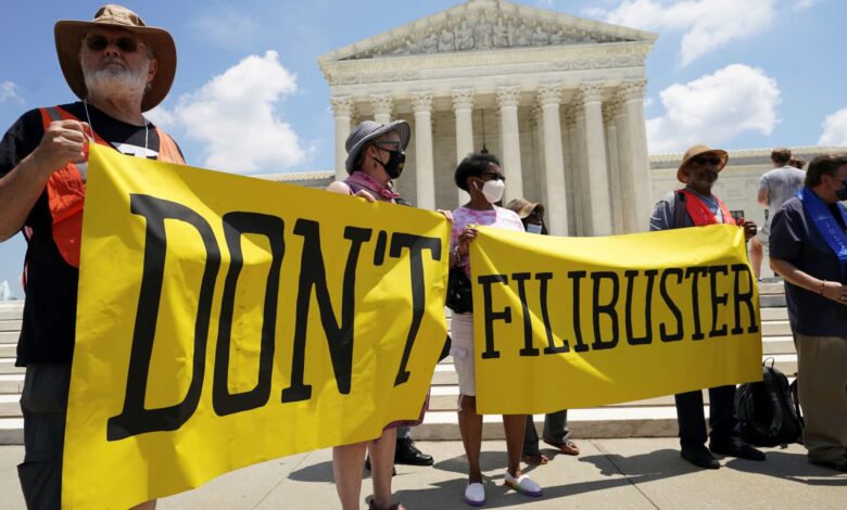 Trump calls for U.S. Senate to scrap filibuster rule