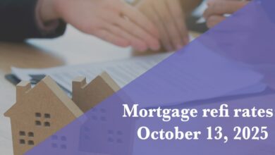 Current refi mortgage rates report for Oct. 13, 2025