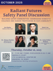 Join Radiant Futures for Vital Safety Panel Discussion on Domestic Violence Join Radiant Futures for Vital Safety Panel Discussion on Domestic Violence
