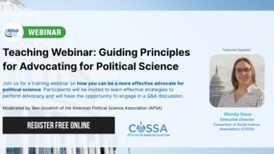 Register: Teaching Webinar: Guiding Principles for Advocating for Political Science