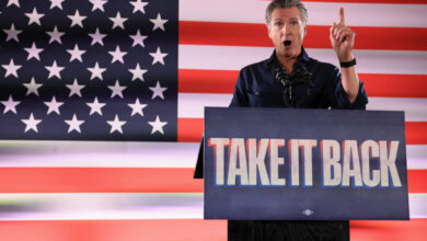 WATCH: Newsom says Trump is ‘weakness masquerading as strength’ at Texas rally