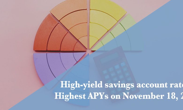 Best high-yield savings account rates Tuesday, Nov. 18, 2025: Up to 5.00% APY