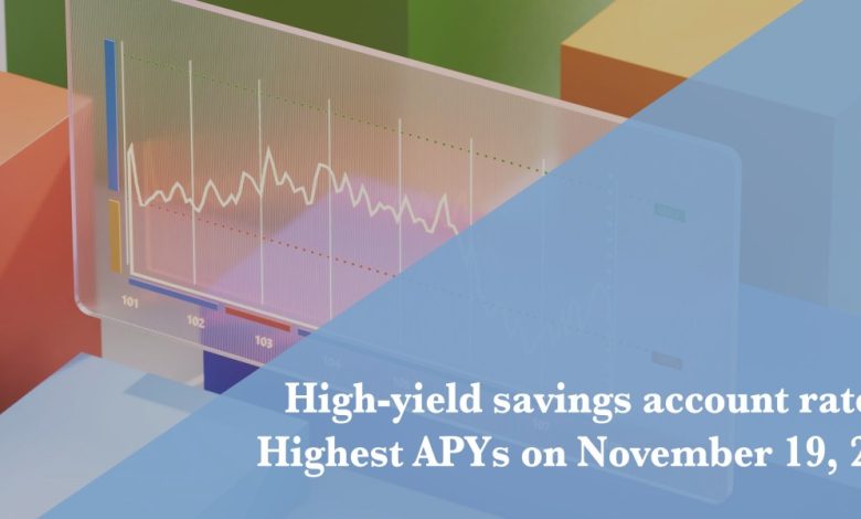 Best high-yield savings account rates Wednesday, Nov. 19, 2025: Up to 5.00% APY