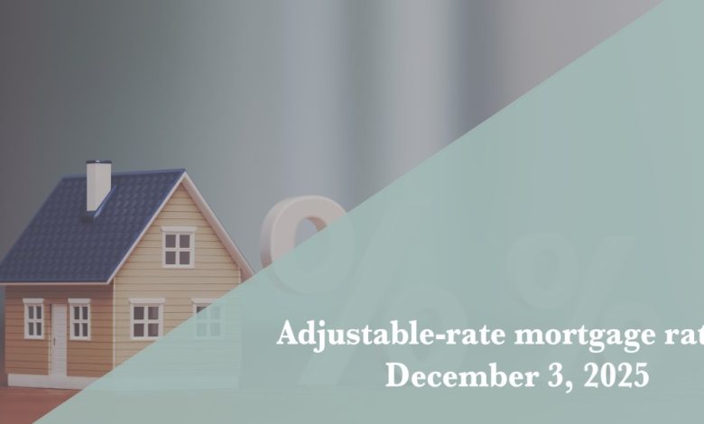 Current ARM mortgage rates report for Dec. 3, 2025 Current ARM mortgage rates report for Dec. 3, 2025