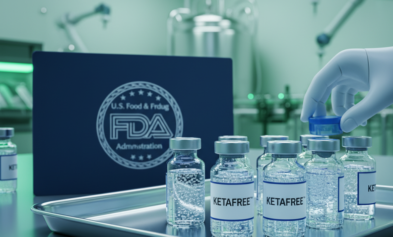 NRx Pharmaceuticals ANDA for KETAFREE received by FDA