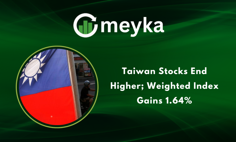 Taiwan Stocks End Higher; Weighted Index Gains 1.64%