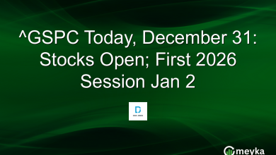 ^GSPC Today, December 31: Stocks Open; First 2026 Session Jan 2