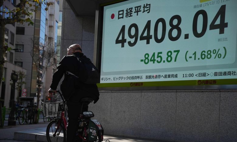 Asian shares are mixed as steady bond yields, rebound for bitcoin push US stocks higher