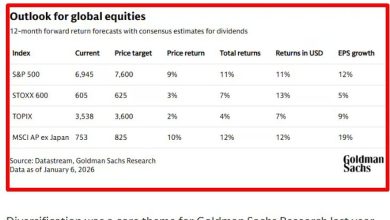 (ICYMI)Goldman forecasts 11% global equity returns as bull market broadens, Earnings drive
