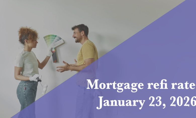 Current refi mortgage rates report for Jan. 23, 2026