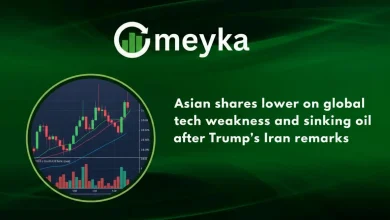 Asian shares lower on global tech weakness and sinking oil after Trump’s Iran remarks