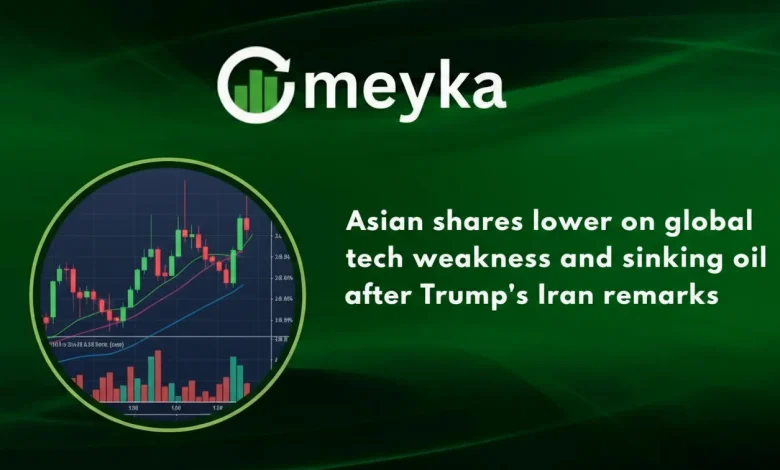Asian shares lower on global tech weakness and sinking oil after Trump’s Iran remarks Asian shares lower on global tech weakness and sinking oil after Trump’s Iran remarks
