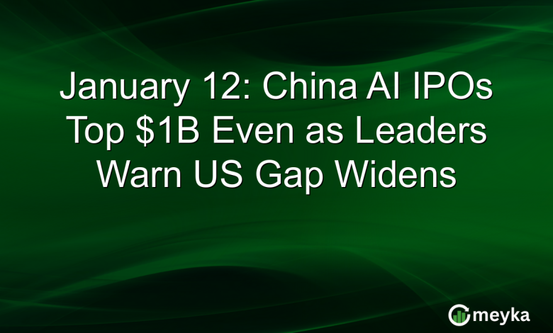 January 12: China AI IPOs Top B Even as Leaders Warn US Gap Widens