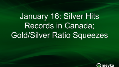 January 16: Silver Hits Records in Canada; Gold/Silver Ratio Squeezes
