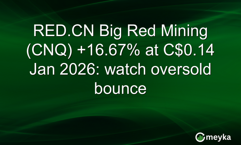 RED.CN Big Red Mining (CNQ) +16.67% at Calt=