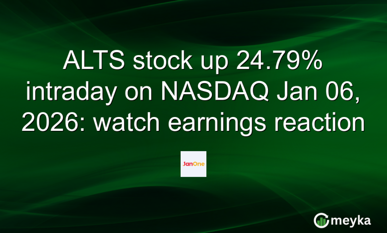 ALTS stock up 24.79% intraday on NASDAQ Jan 06, 2026: watch earnings reaction