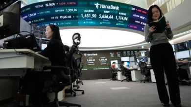 World shares are mixed, while US futures advance following a Wall St rally led by Nvidia