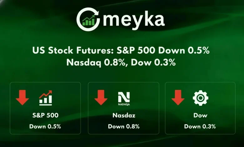 US Stock Futures Slide: S&P 500 Down 0.5%, Nasdaq 0.8%, Dow 0.3%