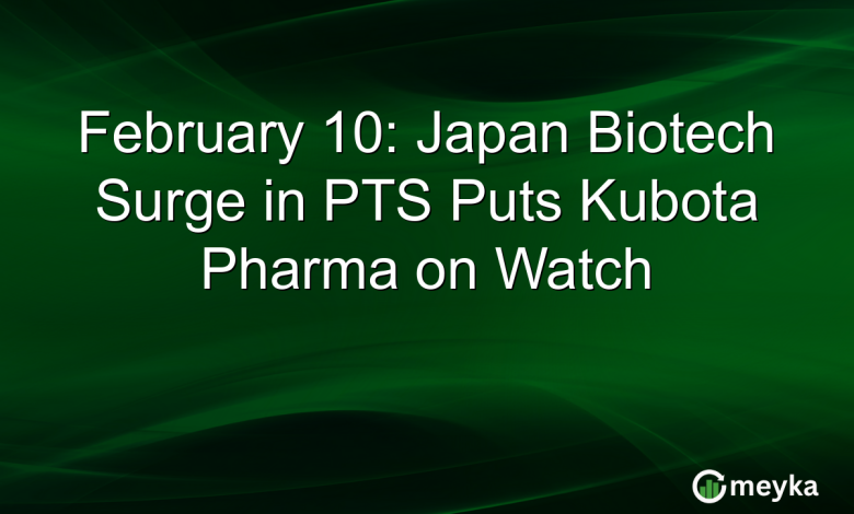 February 10: Japan Biotech Surge in PTS Puts Kubota Pharma on Watch