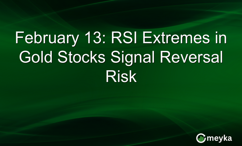 February 13: RSI Extremes in Gold Stocks Signal Reversal Risk