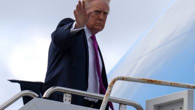 Airport cleared to be renamed for Trump as he unveils design for skyscraper library