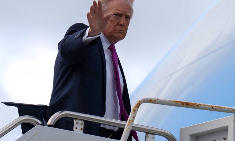 Airport cleared to be renamed for Trump as he unveils design for skyscraper library