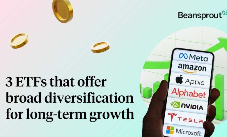 3 ETFs that offer broad diversification for long term growth
