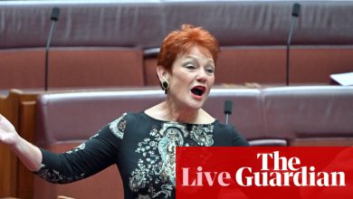 Australia politics live: Pauline Hanson to face censure motion over Muslim comments; Marles ‘concerned but confident’ about troops in Middle East | Australia news