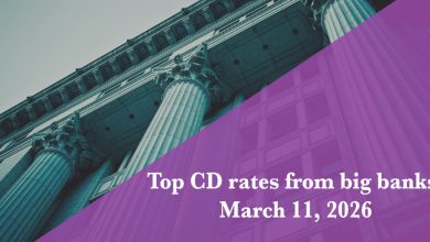Top CD rates from major banks March 11, 2026: Chase CDs, Bank of America CDs, Citibank CDs, and more