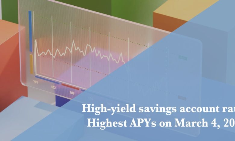 Top high-yield savings rates March 4, 2026: Up to 5.00% APY
