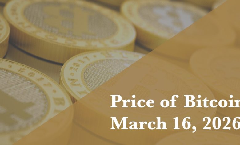 Current price of Bitcoin for March 16, 2026 Current price of Bitcoin for March 16, 2026