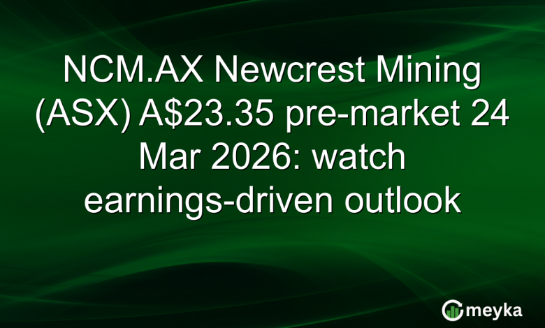 NCM.AX Newcrest Mining (ASX) A.35 pre-market 24 Mar 2026: watch earnings-driven outlook