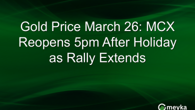 Gold Price March 26: MCX Reopens 5pm After Holiday as Rally Extends