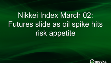 Nikkei Index March 02: Futures slide as oil spike hits risk appetite