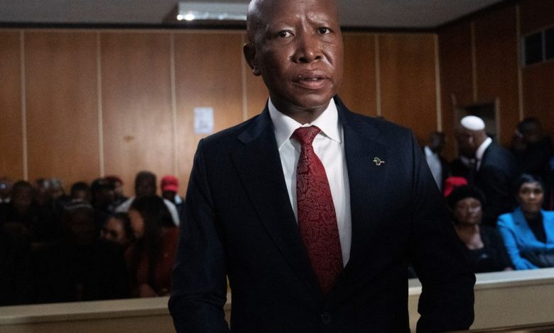 South African politician Julius Malema jailed for 5 years for firing rifle shots at rally :: WRAL.com