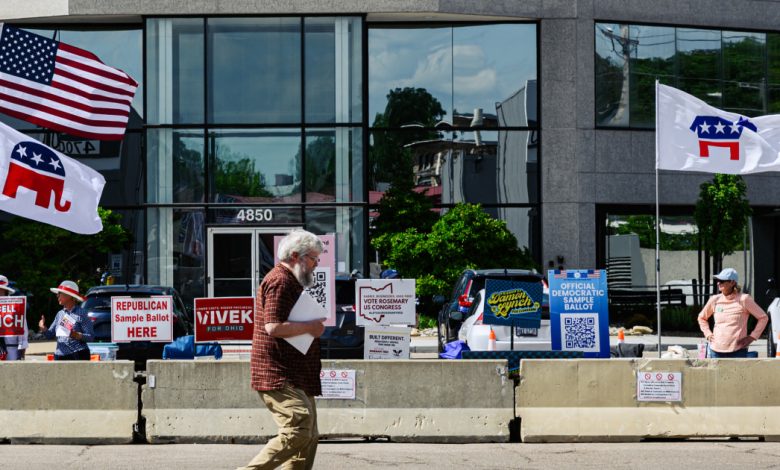 Ohio and Indiana polls close in primary elections