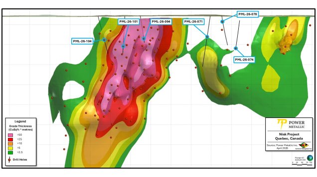 Power Metallic Intercepts 17.45 Meters of 9.47% CuEqRec1 in Hole 26-094 and 39 Meters of 5.66% CuEqRec1 in Hole 26-101 at Lion Power Metallic Intercepts 17.45 Meters of 9.47% CuEqRec1 in Hole 26-094 and 39 Meters of 5.66% CuEqRec1 in Hole 26-101 at Lion