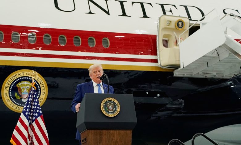Trump unveils the new Air Force One, a converted Qatari jet Trump unveils the new Air Force One, a converted Qatari jet