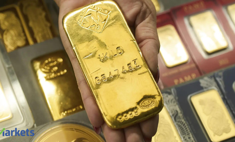 Gold on track for third weekly loss on firm dollar, hawkish Fed signals