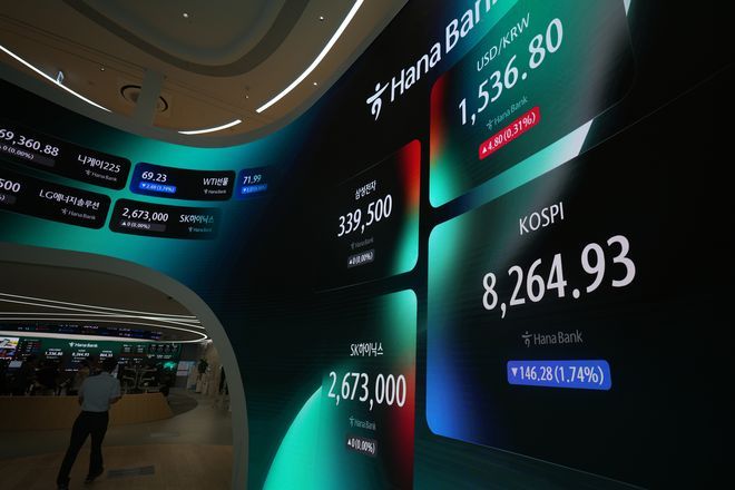 Asian shares are mixed as tech stocks in Japan and South Korea extend losses