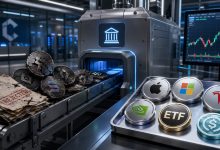 Crypto’s killer app may be selling stocks after its own tokens failed retail