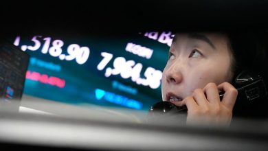 Asian shares fall after a tech sell-off on Wall Street, while oil prices gain