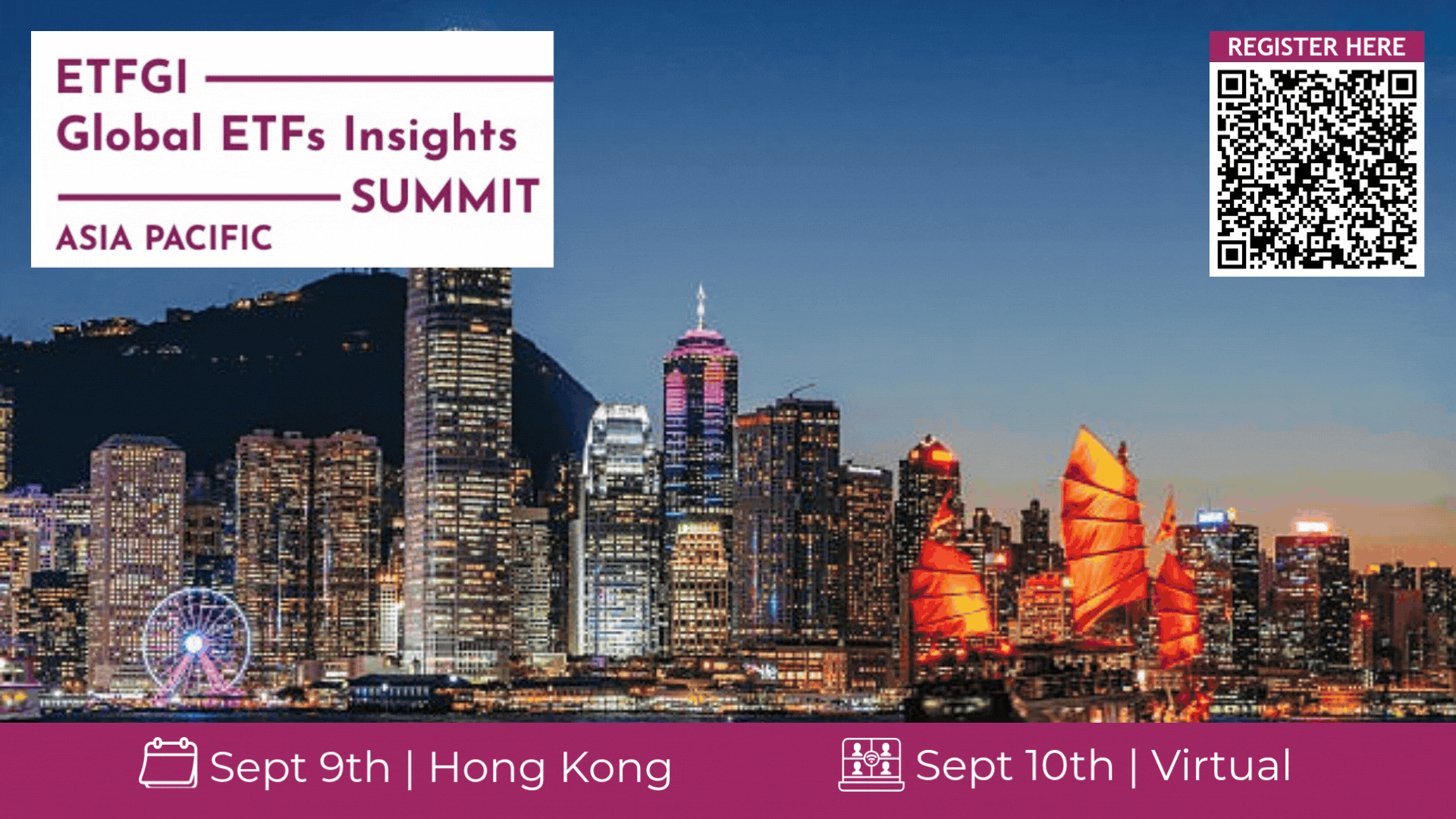 Save by Registering Before July 29 for the 7th Annual ETFGI Global ETFs Insights Summit – Asia Pacific on Sept 9th in Hong Kong and 10th Virtually