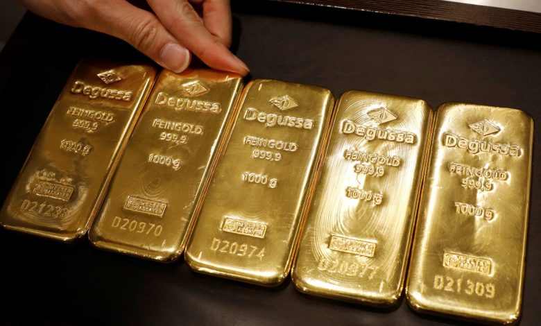 Gold firms as Treasury yields ease; Fed minutes in focus Gold firms as Treasury yields ease; Fed minutes in focus