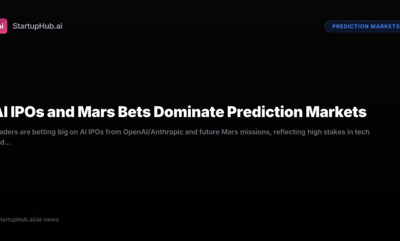 AI IPOs and Mars Bets Dominate Prediction Markets