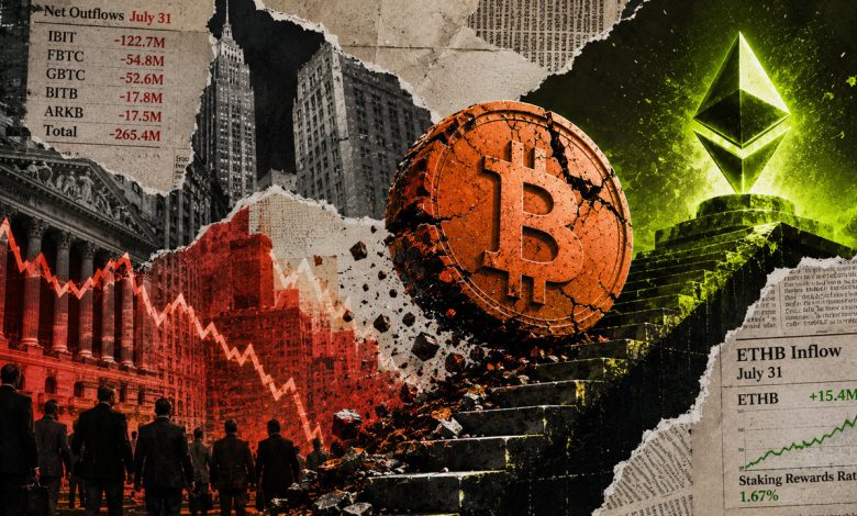 Bitcoin ETFs just bled 5M in a brutal 24 hours, and Ethereum’s supposed rescue is another BlackRock illusion