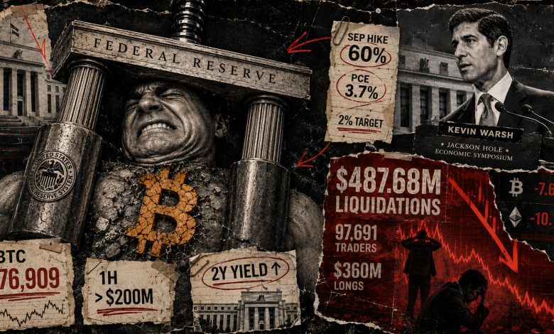 Fed Chair Kevin Warsh triggers a 8 million crypto liquidation cascade as rate-hike expectations rise