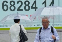 Asian shares are mostly higher while U.S. futures and oil prices hold steady